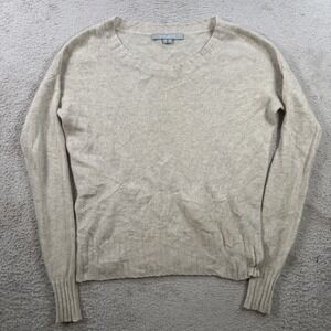Sea Bleu Sweater Womens XS Grey 100% Cashmere Crewneck Pullover Soft Lightweight